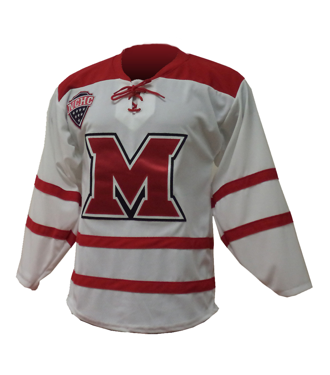 White Miami University Hockey Jersey | DuBois Book Store - Oxford, OH